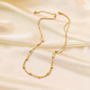 Wholesale Small Square Double Layer Titanium Steel Electroplated Snake Bone Chain Necklace For Women
