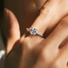 Wholesale Small Square Sugar Ring In Light Luxury Style S925 Sterling Silver With Inlaid Zircon For Women