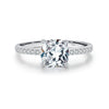 Wholesale Small Square Sugar Ring In Light Luxury Style S925 Sterling Silver With Inlaid Zircon For Women