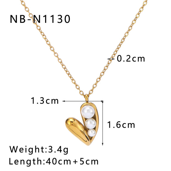 Wholesale Small Stainless Steel And Titanium Steel Pendant Necklace With Inlaid Cat's Eye Stone In Heart And Geometric Shapes 18K Vacuum Plated In Furnace For Women