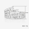 Wholesale Small Zircon Inlaid Copper Geometric Ring Stackable Allmatch For Women