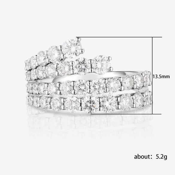 Wholesale Small Zircon Inlaid Copper Geometric Ring Stackable Allmatch For Women