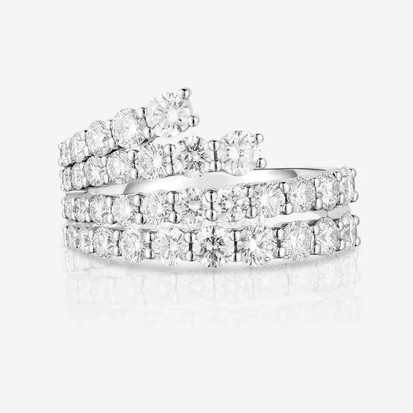 Wholesale Small Zircon Inlaid Copper Geometric Ring Stackable Allmatch For Women