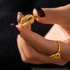 Wholesale Smile Lip Ring Titanium Steel Pvd Electroplated Opening Adjustable Ring Geometric Style