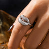 Wholesale Smile Lip Ring Titanium Steel Pvd Electroplated Opening Adjustable Ring Geometric Style