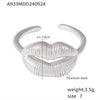 Wholesale Smile Lip Ring Titanium Steel Pvd Electroplated Opening Adjustable Ring Geometric Style
