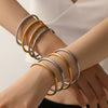 Wholesale Smooth Buckle Bamboo Style Titanium Steel Bracelet With Electroplating