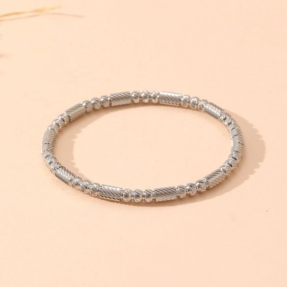 Wholesale Smooth Buckle Bamboo Style Titanium Steel Bracelet With Electroplating