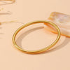 Wholesale Smooth Buckle Bamboo Style Titanium Steel Bracelet With Electroplating
