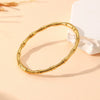 Wholesale Smooth Buckle Bamboo Style Titanium Steel Bracelet With Electroplating