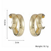 Wholesale Smooth Metal Cshaped Double Earrings In Exaggerated Ins Style With Goldplated Electroplating For Women