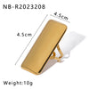 Wholesale Smooth Oversized Geometric Square Conch Stainless Steel Ring With 18K Furnace Vacuum Plating For Women