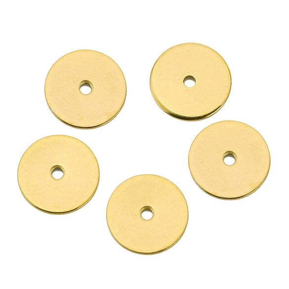 Wholesale Smooth Round Abacus Beads Stainless Steel Bracelet Accessories Jewelry Spacer Beads With Electroplating