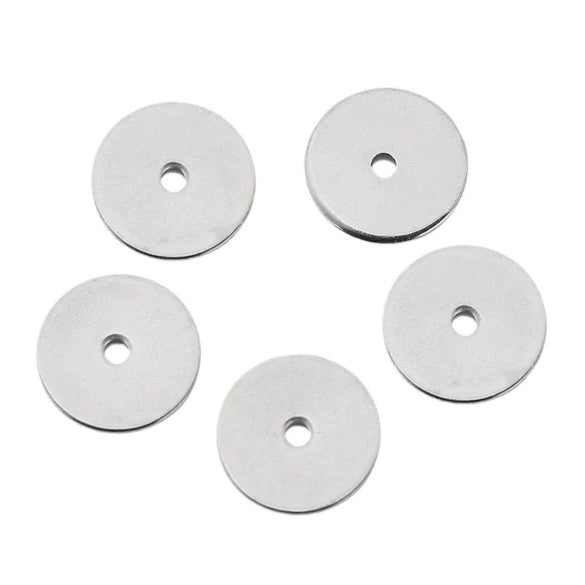 Wholesale Smooth Round Abacus Beads Stainless Steel Bracelet Accessories Jewelry Spacer Beads With Electroplating