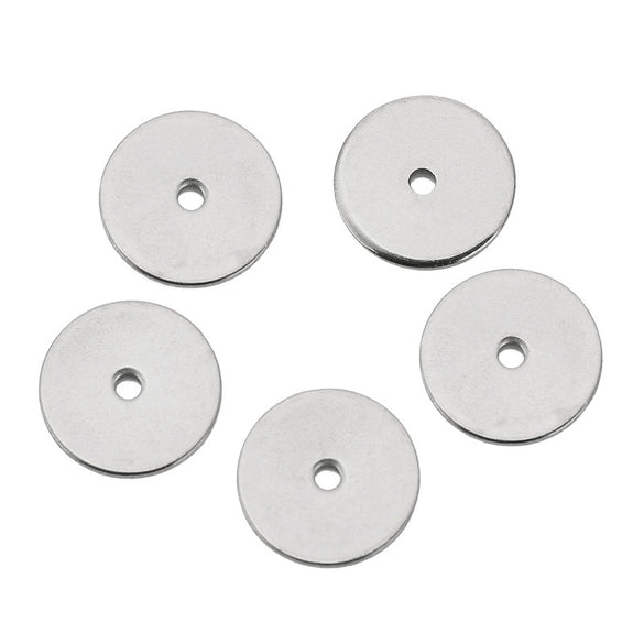 Wholesale Smooth Round Abacus Beads Stainless Steel Bracelet Accessories Jewelry Spacer Beads With Electroplating