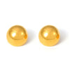 Wholesale Smooth Round Bean Shaped Niche Earrings In Titanium Steel With 18K Gold Plated Electroplating For Women