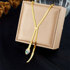 Wholesale Snake Bone Chain Ladies Necklace Stainless Steel Gold Plated Animal Zodiac Style
