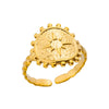 Wholesale Snake Clover Devil's Eye Ring Stainless Steel 18K Gold Plated Geometric Style Electroplating Unisex