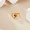Wholesale Snake Finger Ring S925 Sterling Silver 18K Gold Natural Color Energy Crystal Jewelry Geometric Style Set With Gems