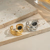 Wholesale Snake Geometric Ring High End Non Fading Adjustable Stainless Steel Hand Jewelry With Electroplating For Women