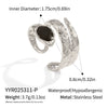 Wholesale Snake Geometric Ring High End Non Fading Adjustable Stainless Steel Hand Jewelry With Electroplating For Women