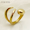 Wholesale Snake Open Ring Stainless Steel 14K Gold Plated Geometric Animal Style Women's Ring