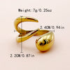 Wholesale Snake Open Ring Stainless Steel 14K Gold Plated Geometric Animal Style Women's Ring