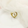 Wholesale Snake Open Ring Stainless Steel 14K Gold Plated Geometric Animal Style Women's Ring