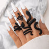 Wholesale Snake Ring Set Alloy Geometric Zodiac Snake Punk Style Electroplated