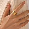 Wholesale Snake Ring Stainless Steel Animal Zodiac Style 18K Gold Plated For Women