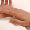 Wholesale Snake Ring Stainless Steel 18K Gold Plated Animal Zodiac Style For Ladies