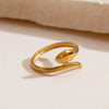 Wholesale Snake Ring Stainless Steel 18K Gold Plated Animal Zodiac Style For Ladies
