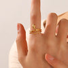 Wholesale Snake Ring Stainless Steel 18K Gold Plated Animals Zodiac Punk Style For Women