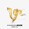 Wholesale Snake Ring Stainless Steel 18K Gold Plated Hip Hop Punk Style Opening Adjustable