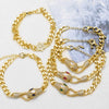 Wholesale Snake Shape Chain Bracelet Copper Gold Plated Electroplated With Geometric Pattern For Women And Unisex