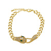 Wholesale Snake Shape Chain Bracelet Copper Gold Plated Electroplated With Geometric Pattern For Women And Unisex