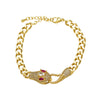 Wholesale Snake Shape Chain Bracelet Copper Gold Plated Electroplated With Geometric Pattern For Women And Unisex