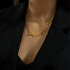 Wholesale Snake Shaped Exaggerated Titanium Steel Necklace For Girls With Electroplating And Niche Design Geometric Pattern