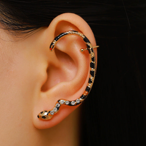 Wholesale Snakeshaped Copper Electroplated Diamondencrusted Ear Cuffs For Women