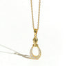 Wholesale Snakeshaped Geometric Horseshoe Pendant Titanium Steel Necklace With Zircon Design For Women