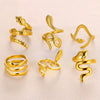 Wholesale Snakeshaped Stainless Steel Ring With Electroplating Geometric And Animal Zodiac Design