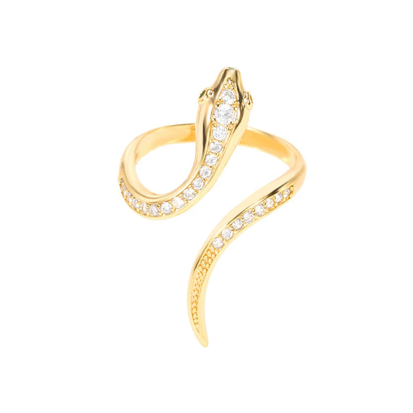 Wholesale Snakeshaped Stainless Steel Ring With Electroplating Geometric And Animal Zodiac Design