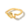 Wholesale Snakeshaped Stainless Steel Ring With Electroplating Geometric And Animal Zodiac Design