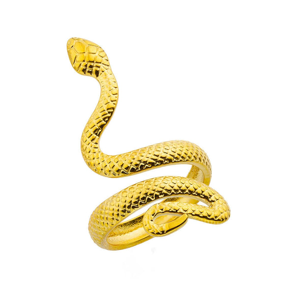 Wholesale Snakeshaped Stainless Steel Ring With Electroplating Geometric And Animal Zodiac Design