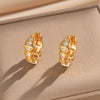 Wholesale Snakeshaped Titanium Steel And Environmentally Friendly Copper Necklace And Earrings Set For Women With Electroplating And Light Luxury Style