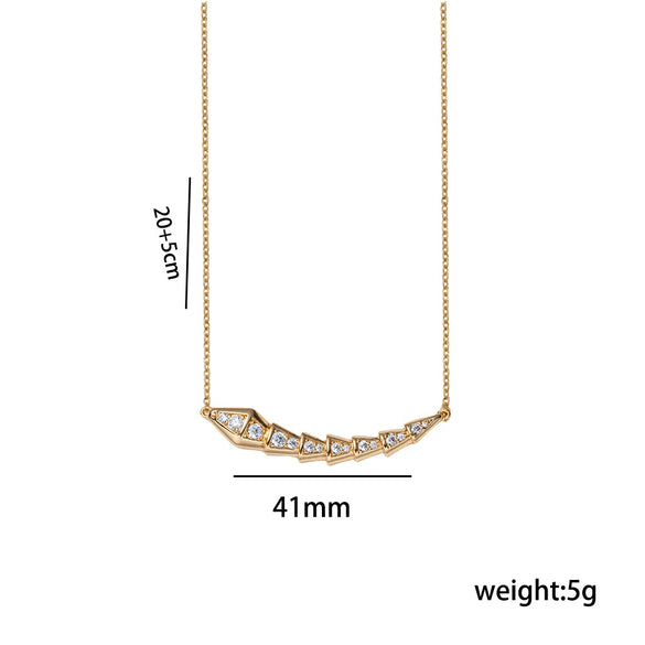 Wholesale Snakeshaped Titanium Steel And Environmentally Friendly Copper Necklace And Earrings Set For Women With Electroplating And Light Luxury Style