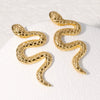 Wholesale Snakeshaped Titanium Steel Stud Earrings With Electroplating Punk And Niche Fashion Nonfading Unisex