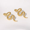 Wholesale Snakeshaped Titanium Steel Stud Earrings With Electroplating Punk And Niche Fashion Nonfading Unisex