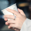 Wholesale Snow Flower Sterling Silver Moissanite Diamond Ring For Women With Electroplating Treatment Geometric Styling And Light Luxury Style