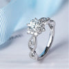 Wholesale Snow Flower Sterling Silver Moissanite Diamond Ring For Women With Electroplating Treatment Geometric Styling And Light Luxury Style